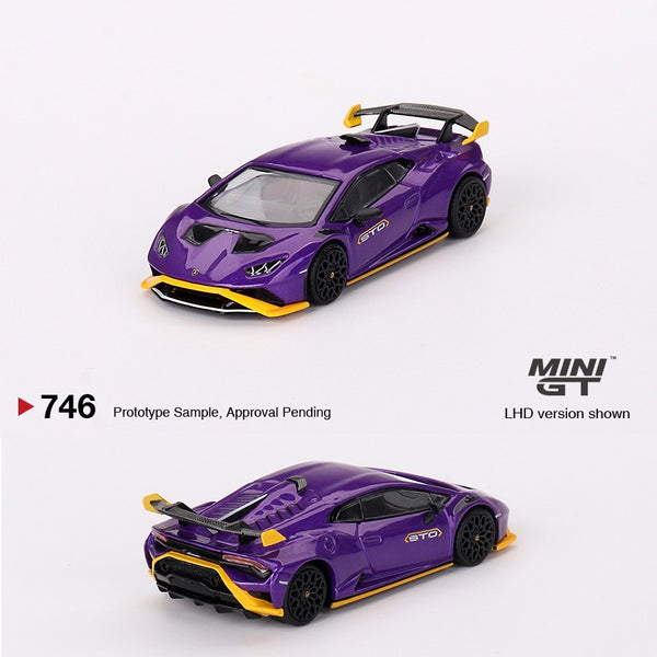 PREORDER MINI GT 1/64 Lamborghini Huracán STO Viola Pasifae LHD MGT00746-L (Approx. Release Date : JULY 2024 subject to manufacturer's final decision)
