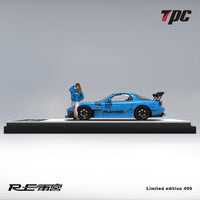 PREORDER TPC 1/64 RE Amemiya FD3S RX-7 Blue with Figurine (Approx. Release Date : JUNE 2024 subject to the manufacturer's final decision)