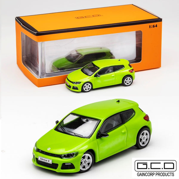 PREORDER GCD 1/64 Volkswagen Scirocco R - Green KS-037-267 (Approx. Release Date: MAY 2024 and subject to the manufacturer's final decision)