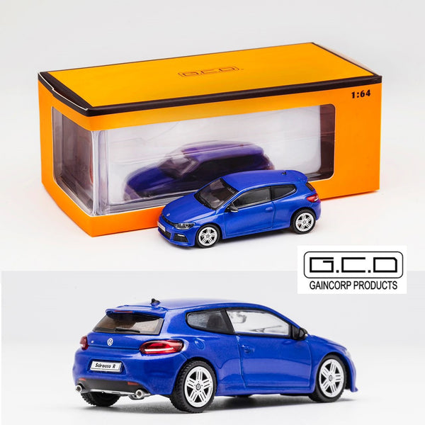 PREORDER GCD 1/64 Volkswagen Scirocco R - Blue KS-037-265 (Approx. Release Date: MAY 2024 and subject to the manufacturer's final decision)