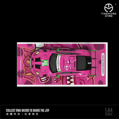 PREORDER TIME MICRO 1/64 Porsche 992 Tyrannosaurus Pink TM644616 (Approx. Release Date: JUNE 2024 and subject to the manufacturer's final decision)