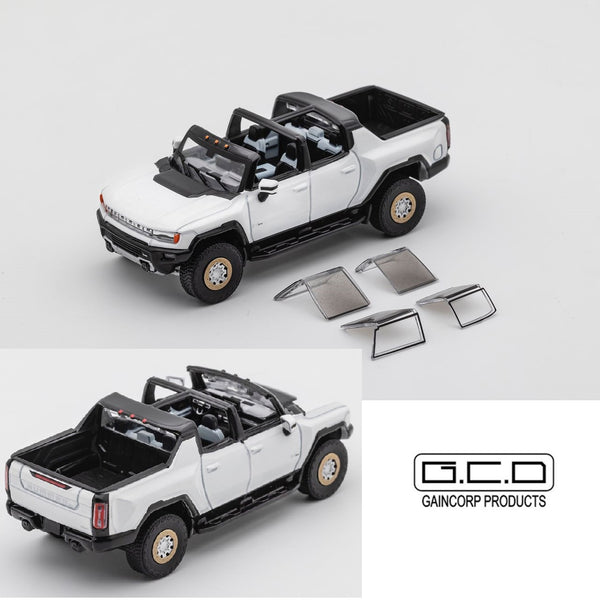 PREORDER GCD 1/64 Hummer EV Pickup White KS-038-217 (Approx. Release Date: MAY 2024 and subject to the manufacturer's final decision)