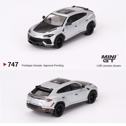 MINI GT 1/64 Lamborghini Urus Performante Grigio Nimbus LHD MGT00747-L