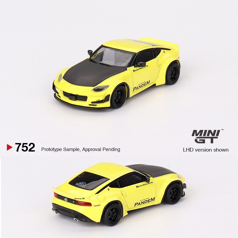 MINI GT 1/64 Nissan Z Pandem Ikazuchi Yellow LHD MGT00752-L