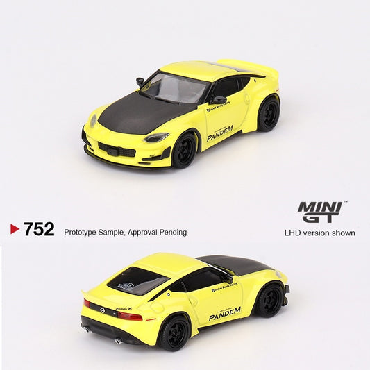 MINI GT 1/64 Nissan Z Pandem Ikazuchi Yellow LHD MGT00752-L