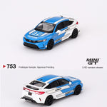 PREORDER MINI GT 1/64 Honda Civic Type R #3 2023 Pace Car Blue MGT00753-L (Approx. Release Date : JULY 2024 subject to manufacturer's final decision)