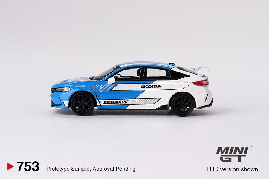 MINI GT 1/64 Honda Civic Type R #3 2023 Pace Car Blue MGT00753-L