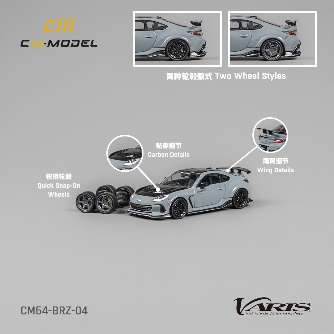 CM MODEL 1/64 Subaru BRZ Varis BRZ ARISING-1 Gray CM64-BRZ-04