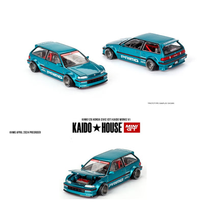 MINI GT x Kaido House 1/64 HONDA CIVIC (EF) KAIDO WORKS V1 KHMG126