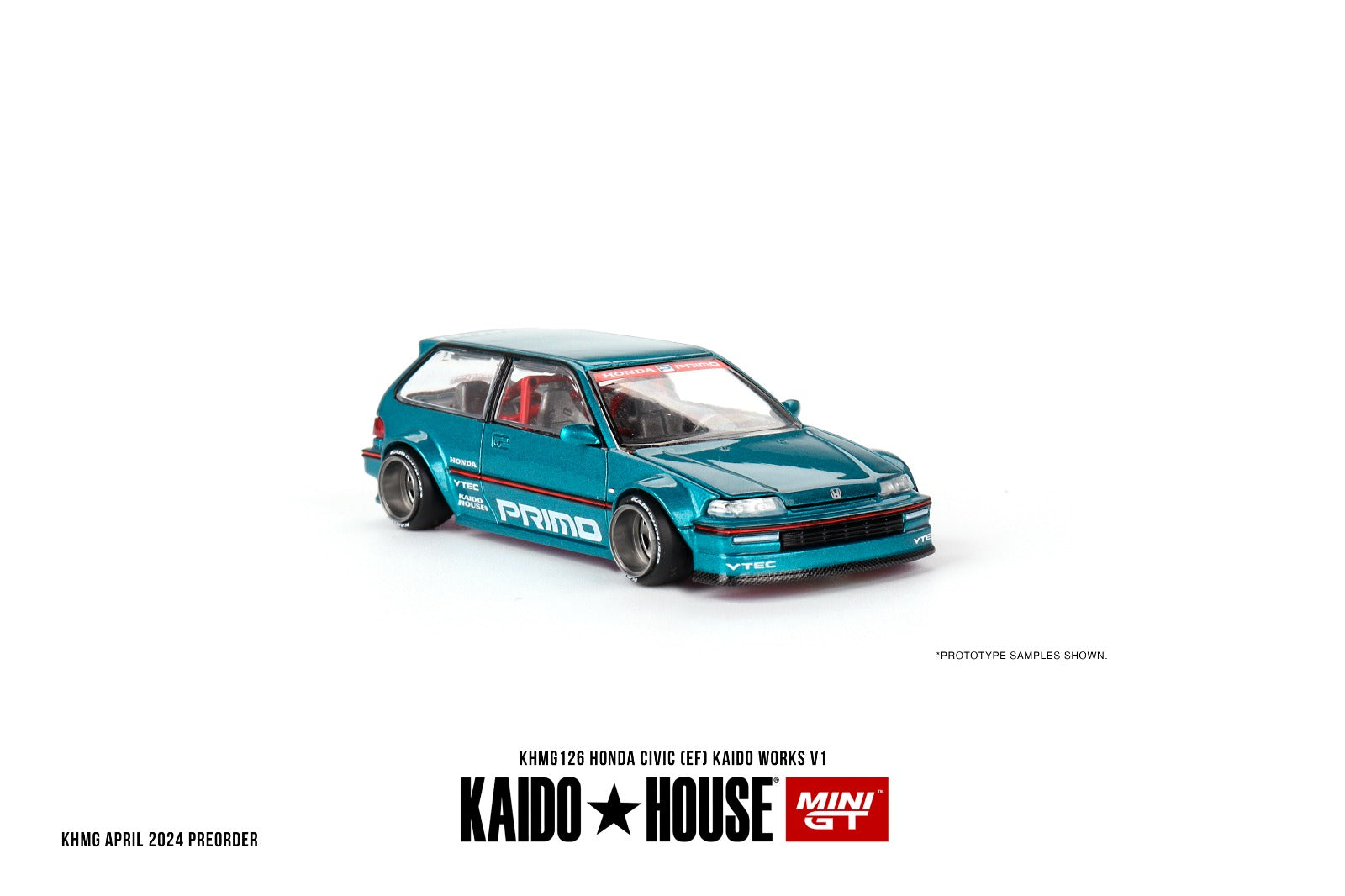 MINI GT x Kaido House 1/64 HONDA CIVIC (EF) KAIDO WORKS V1 KHMG126