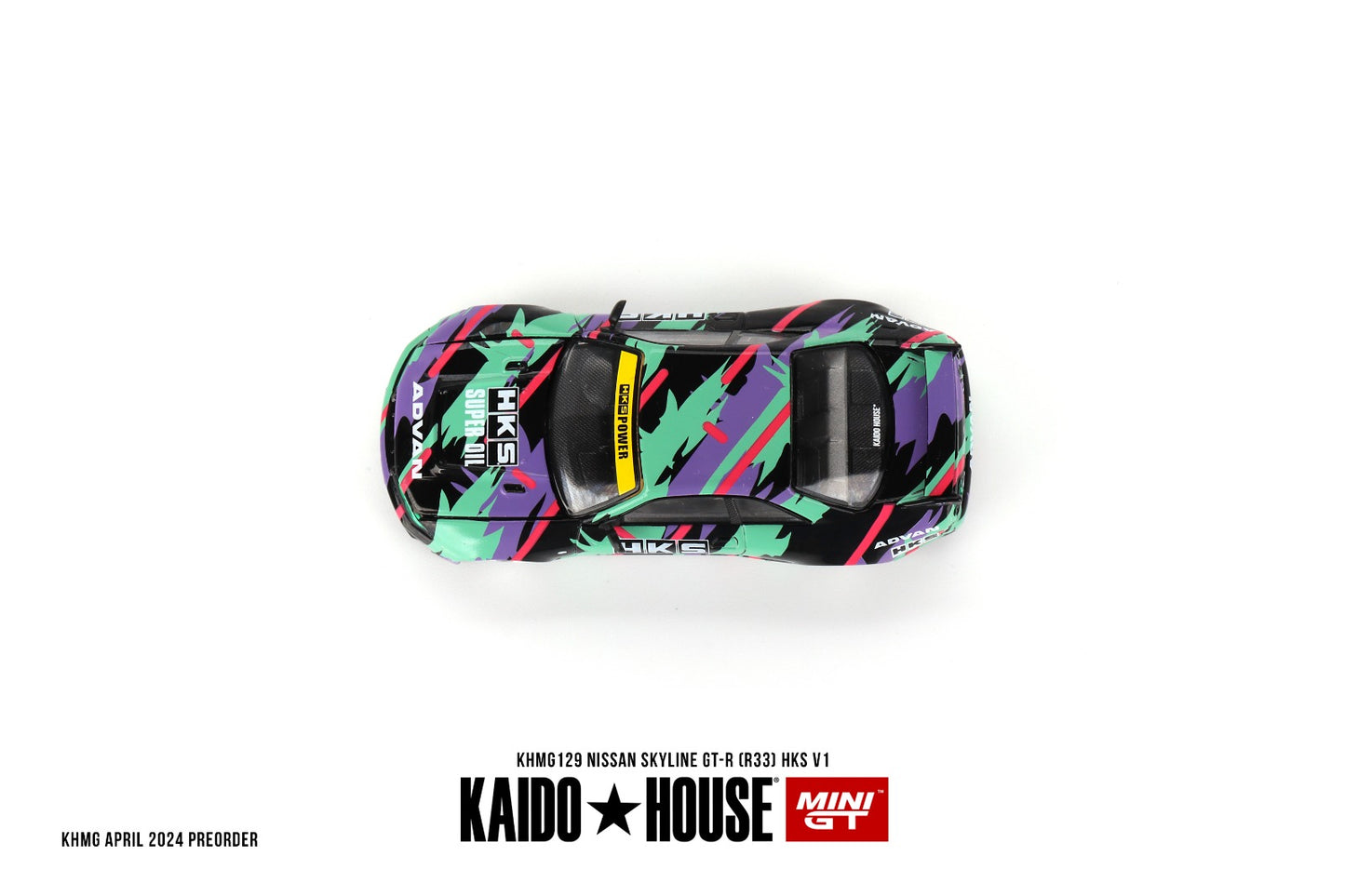 MINI GT x Kaido House 1/64 NISSAN SKYLINE GT-R (R33) HKS V1 KHMG129