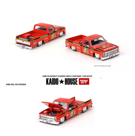 MINI GT x Kaido House 1/64 CHEVROLET SILVERADO TAMIYA X KAIDO HOUSE “CLOD BUSTER” KHMG130