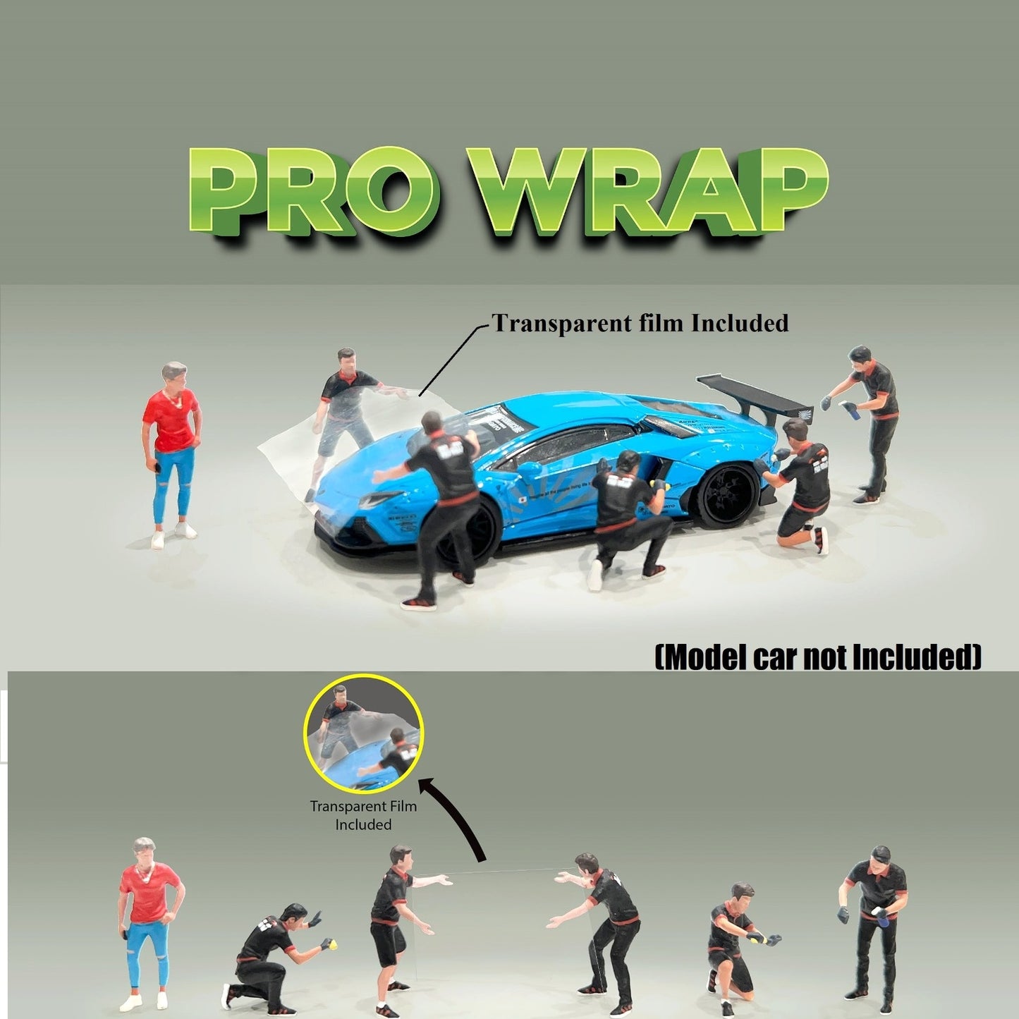 AMERICAN DIORAMA 1/64 Figure Set - Pro-Wrap AD-2413