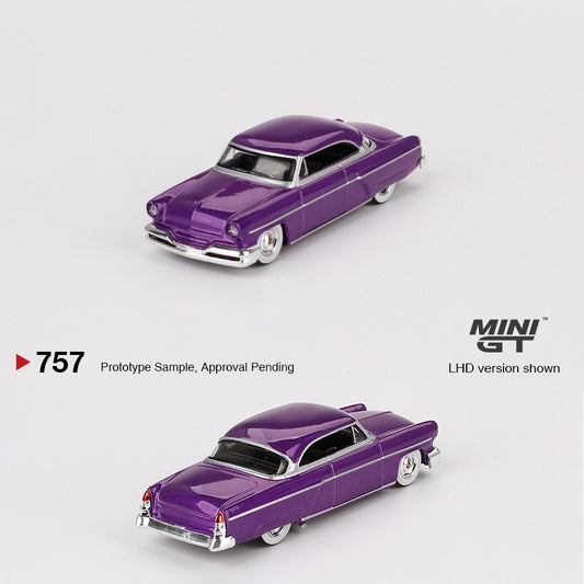 MINI GT 1/64 Lincoln Capri Hot Rod 1954 Purple Metallic MGT00757-L
