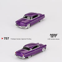 PREORDER MINI GT 1/64 Lincoln Capri Hot Rod 1954 Purple Metallic MGT00757-L (Approx. Release Date : Q3 2024 subject to manufacturer's final decision)