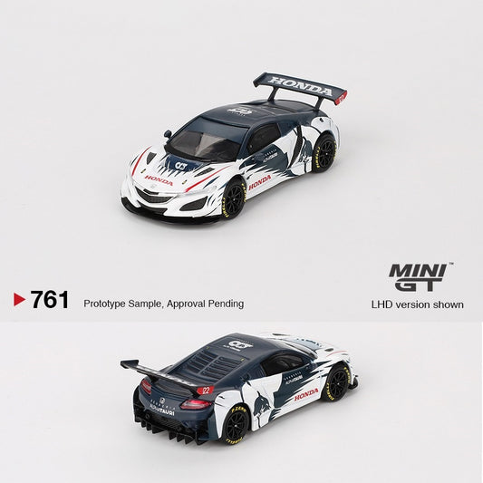 MINI GT 1/64 Honda NSX GT3 EVO Alpha Tauri Yuki Tsunoda 2023 Red Bull Formula Nurburgring MGT00761-L