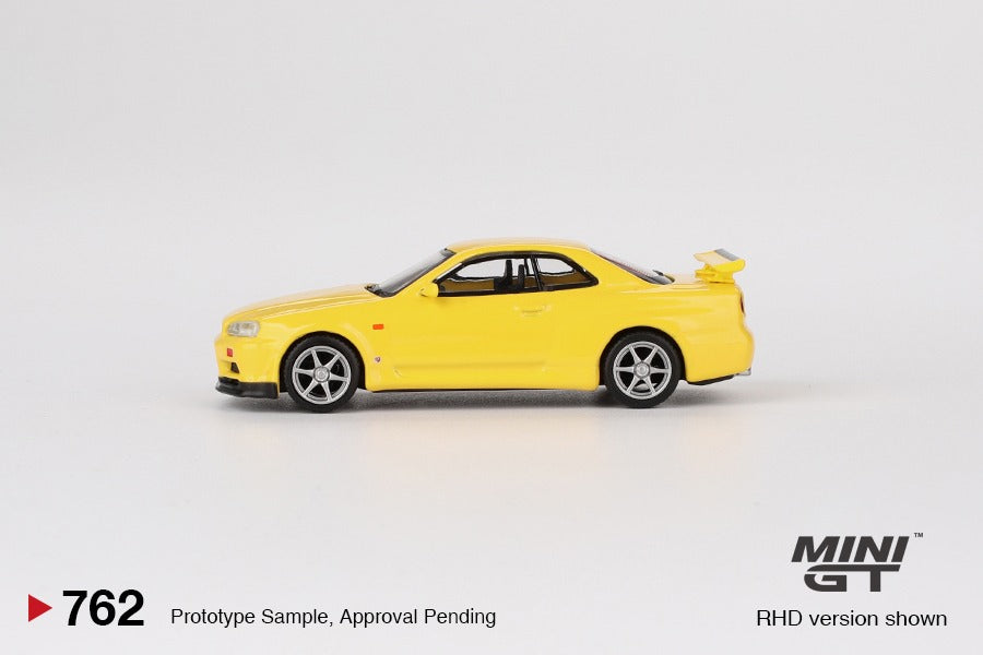 MINI GT 1/64 Nissan Skyline GT-R (R34)  V-Spec  Lightning Yellow MGT00762-R