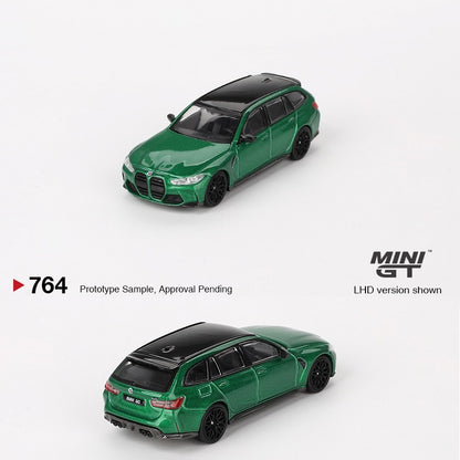 MINI GT 1/64 BMW M3 Competition Touring Isle of Man Green Metallic MGT00764-L