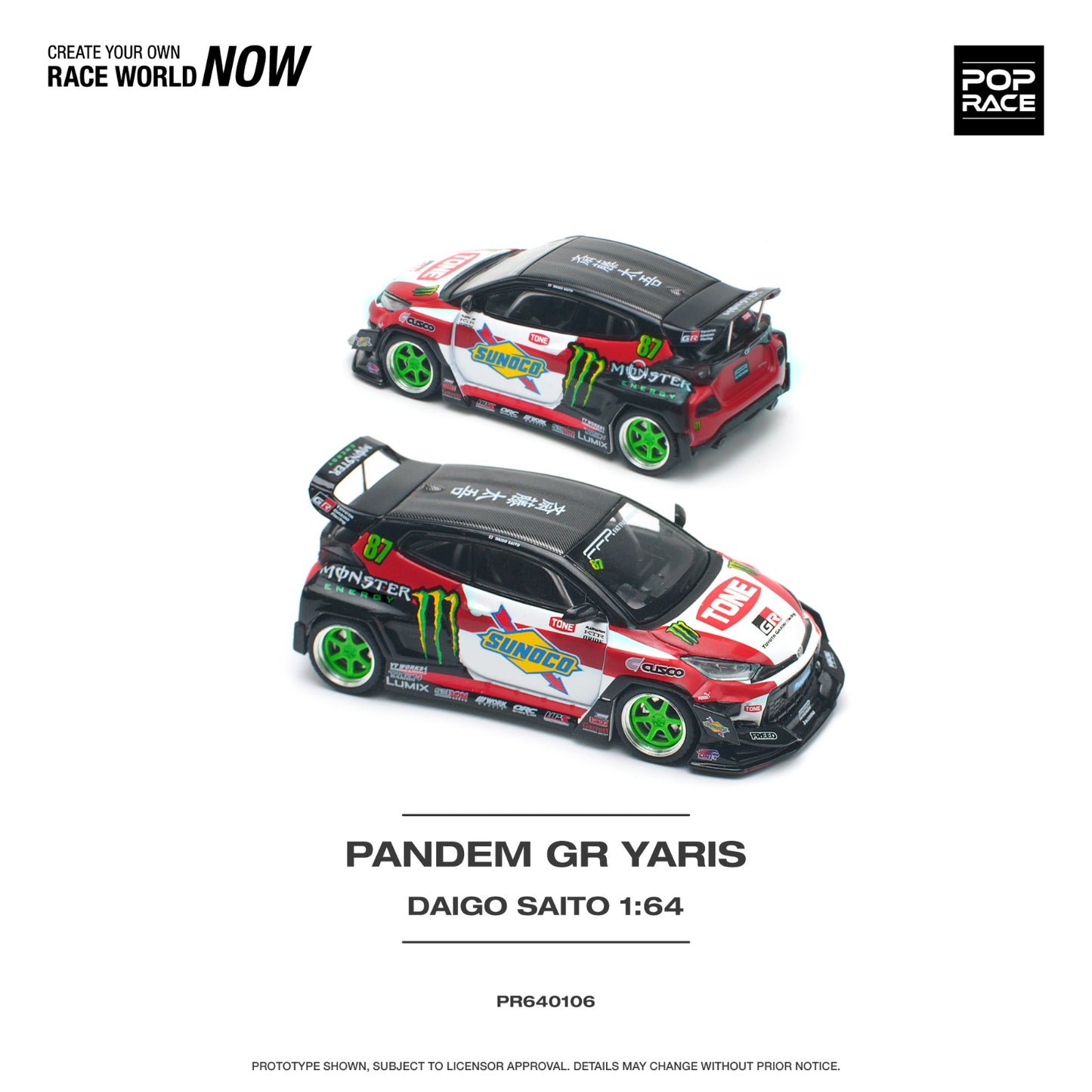 POPRACE 1/64 Pandem GR Yaris - Daigo Saito PR640106