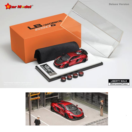 Star Model 1/64 LB-Works MCL 650S Wide Body - Metallic Red Deluxe Version