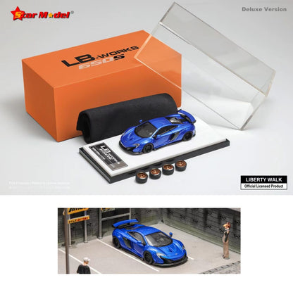 Star Model 1/64 LB-Works MCL 650S Wide Body - Metallic Blue Deluxe Version