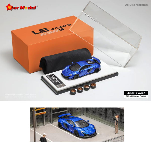 PREORDER Star Model 1/64 LB-Works MCL 650S Wide Body - Metallic Blue Deluxe Version (Approx. Release Date: AUGUST 2024 and subject to the manufacturer's final decision)