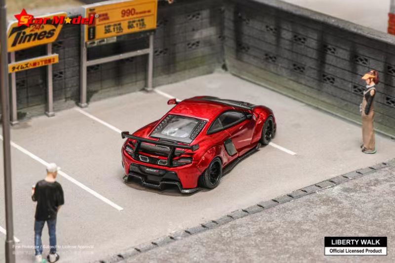 Star Model 1/64 LB-Works MCL 650S Wide Body - Metallic Red Deluxe Version