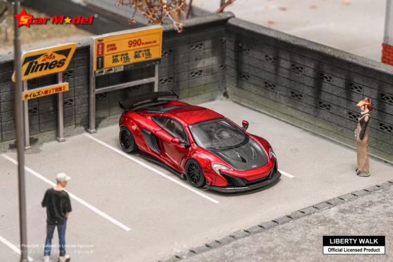 Star Model 1/64 LB-Works MCL 650S Wide Body - Metallic Red Deluxe Version
