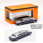 PREORDER GCD 1/64 Lincoln Limousine - Silver and dark blue KS-055-219 (Approx. Release Date: JUNE 2024 and subject to the manufacturer's final decision)