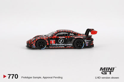 MINI GT 1/64 Porsche 911 GT3 R #9 GTD PRO  Pfaff Motorsports  IMSA 2023 Sebring 12 Hrs. Winner MGT00770-L