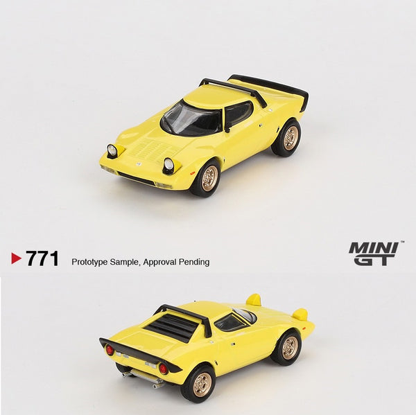 PREORDER MINI GT 1/64 Lancia Stratos HF Stradale  Giallo Fly MGT00771-L (Approx. Release Date : Q3 2024 subject to manufacturer's final decision)