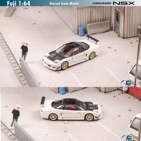 FUJI 1/64 NSX NA1 with BBS - White and Carbon Bonnet