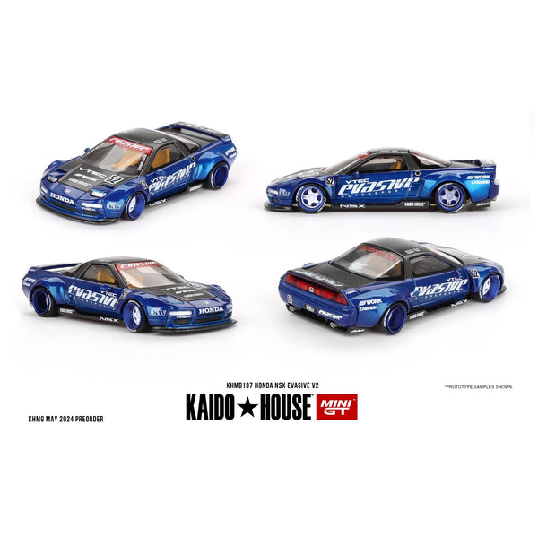 PREORDER MINI GT x Kaido House 1/64 Honda NSX Evasive V2 KHMG137 (Approx. Release Date : OCTOBER 2024 subject to manufacturer's final decision)