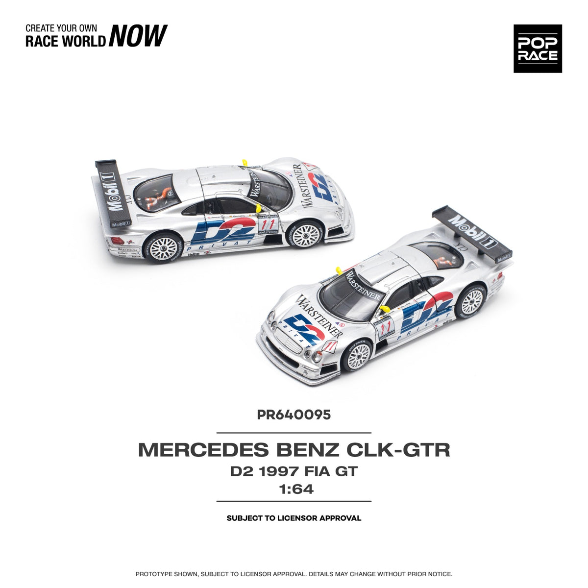 PREORDER POPRACE 1/64 MERCEDES-BENZ AMG CLK GTR - 1997 FIA GT - D2 PRI ...