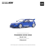 PREORDER POPRACE 1/64 PANDEM CIVIC EG6 v1.5 METALLIC BLUE PR640127 (Approx. Release Date: Q3 2024 and subject to the manufacturer's final decision)