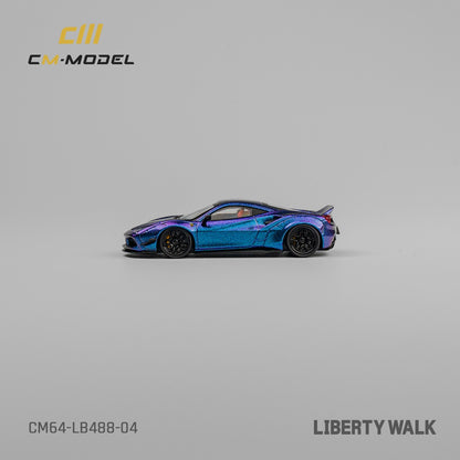 CM MODEL 1/64 LBWK 488 Widebody Metallic Purple CM64-LB488-04