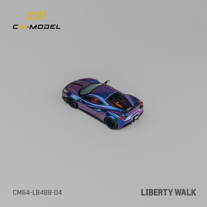 CM MODEL 1/64 LBWK 488 Widebody Metallic Purple CM64-LB488-04