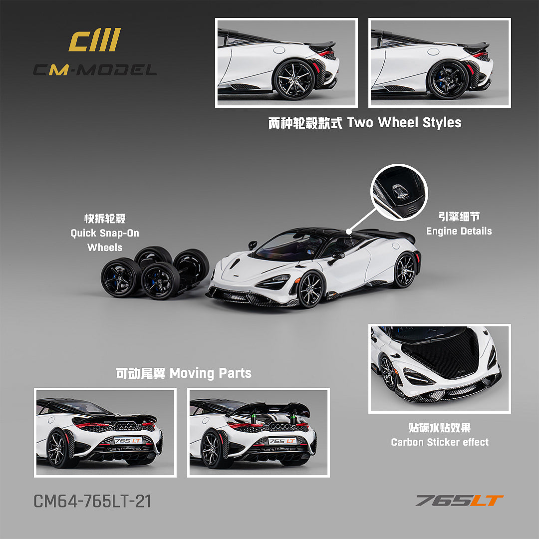 CM MODEL 1/64 Mclaren 765LT WHITE CM64-765LT-21
