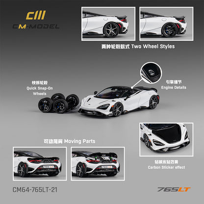 CM MODEL 1/64 Mclaren 765LT WHITE CM64-765LT-21