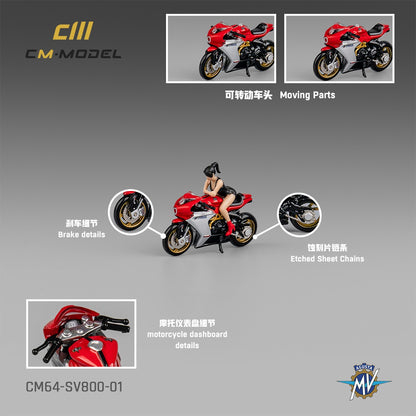 CM MODEL 1/64 MV Agusta SV800 with Show Girl CM64-SV800-01