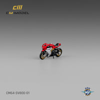 PREORDER CM MODEL 1/64 MV Agusta SV800 with Show Girl CM64-SV800-01 (Approx. Release Date : Q4 2024 subject to manufacturer's final decision)