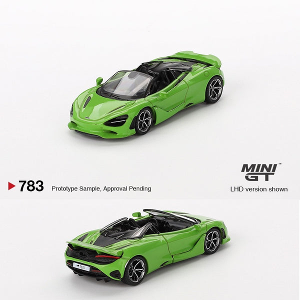 PREORDER MINI GT 1/64 McLaren 750S Spider Mantis Green LHD MGT00783-L (Approx. Release Date : Q4 2024 subject to manufacturer's final decision)
