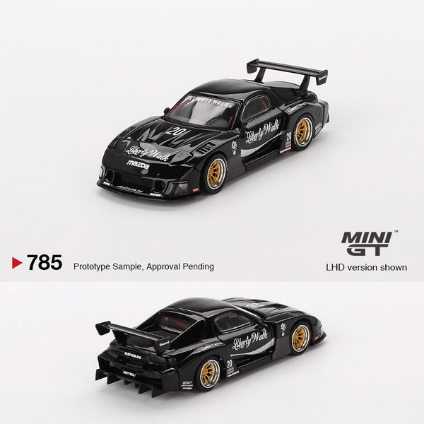 PREORDER MINI GT 1/64 MAZDA RX-7 LB-Super Silhouette  Liberty Walk Black RHD MGT00785-R (Approx. Release Date : Q4 2024 subject to manufacturer's final decision) (Copy)