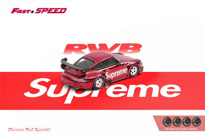 Fast Speed 1/64 RWB993 GT Wing Chrome Red