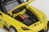 PREORDER Micro Turbo 1/64 Custom S2000 JS Racing - Indy Yellow Pearl (Approx. Release Date : AUGUST 2024 subject to manufacturer's final decision)