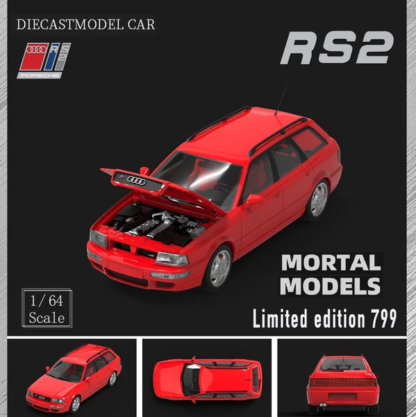 PREORDER MORTAL 1/64  Audi RS2 Avant - RED (Approx. Release Date: SEPTEMBER 2024 and subject to the manufacturer's final decision)