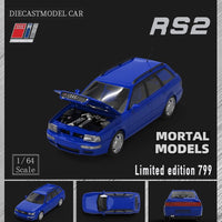 PREORDER MORTAL 1/64  Audi RS2 Avant - BLUE (Approx. Release Date: SEPTEMBER 2024 and subject to the manufacturer's final decision)