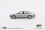 PREORDER MINI GT 1/64 BMW 750IL Aspen Silver Metallic MGT00792-L (Approx. Release Date : Q4 2024 subject to manufacturer's final decision)