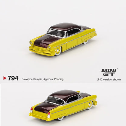 MINI GT 1/64 Lincoln Capri Hot Rod 1954 Lime Yellow MGT00794-L