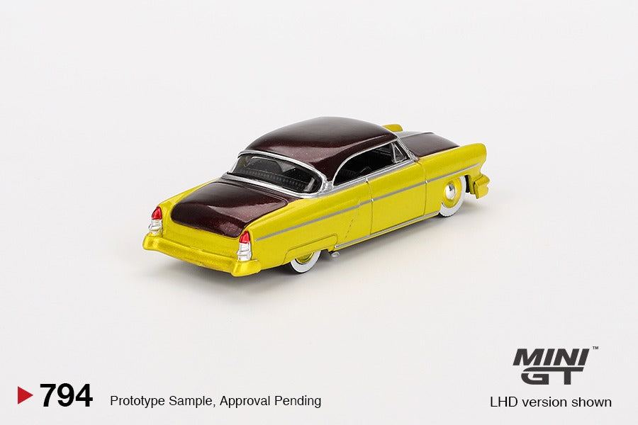 MINI GT 1/64 Lincoln Capri Hot Rod 1954 Lime Yellow MGT00794-L